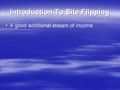 Introduction To Site Flipping