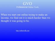 GVO Professional Online Tools